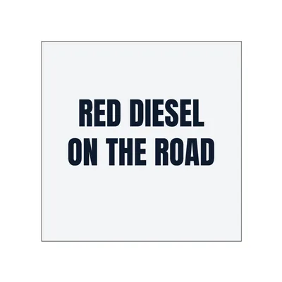RED DIESEL · ON THE ROAD in White