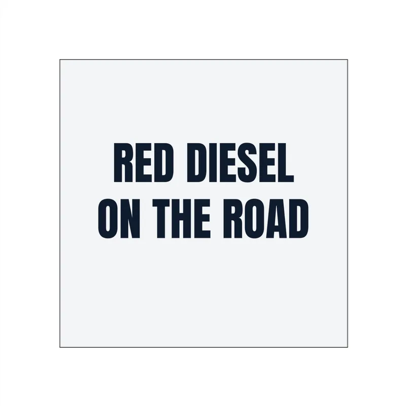 RED DIESEL · ON THE ROAD in White