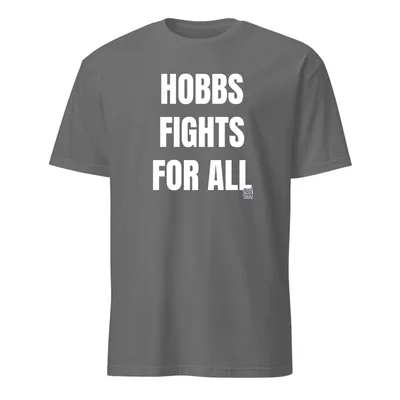 HOBBS · FIGHTS · FOR ALL in Graphite Heather