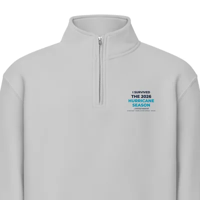 Unisex Premium Quarter Zip Sweatshirt in Heather Grey