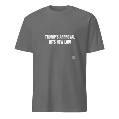 TRUMP'S APPROVAL · HITS NEW LOW in Graphite Heather
