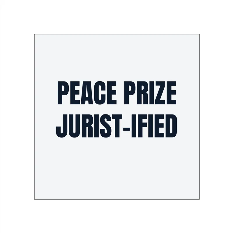 PEACE PRIZE · JURIST-IFIED in White
