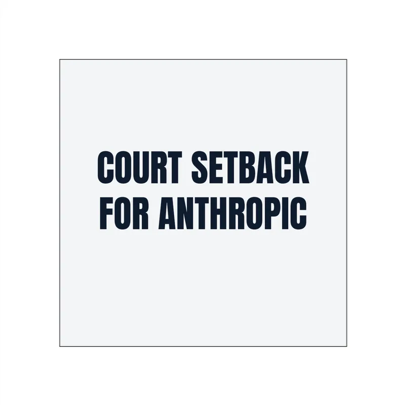COURT SETBACK · FOR ANTHROPIC in White