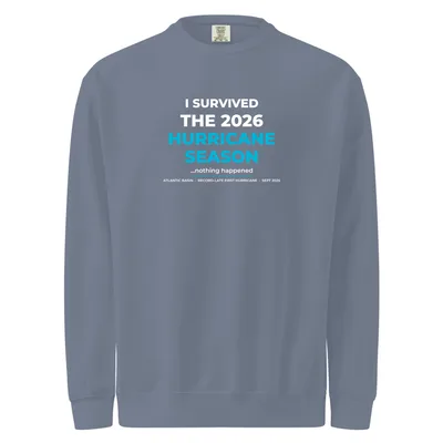 Unisex Garment-Dyed Sweatshirt in Blue Jean
