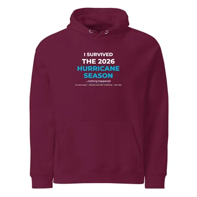 Unisex Eco Raglan Hoodie in Burgundy