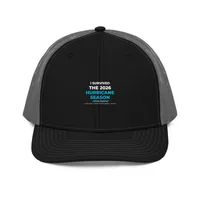 Snapback Trucker Cap — Black / Charcoal · One size