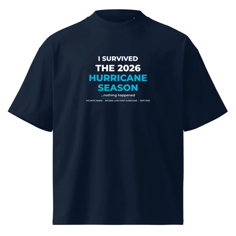 Unisex Organic Oversized High Neck Blaster 2.0 T-Shirt in French Navy