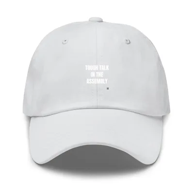 TOUGH TALK · IN THE · ASSEMBLY in Dark Grey