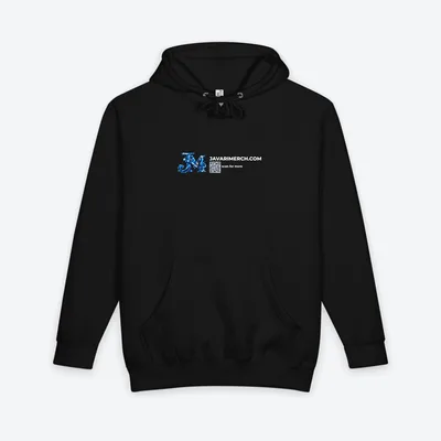 Unisex Heavyweight Pullover Hoodie in Black