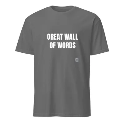 GREAT WALL · OF WORDS in Graphite Heather