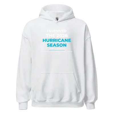 I Survived the 2026 Hurricane Season Hoodie in Black