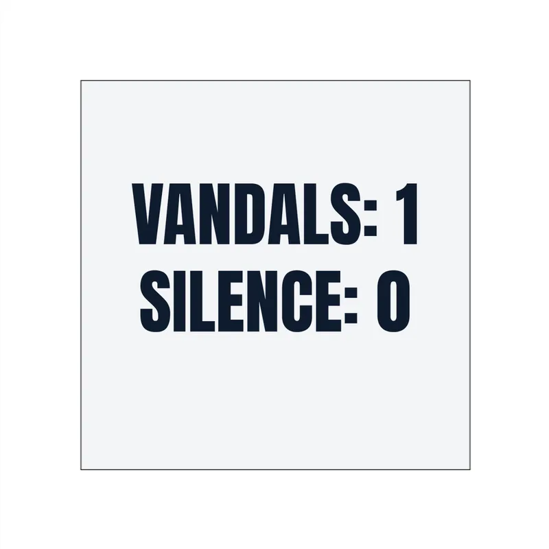 VANDALS: 1 · SILENCE: 0 in White