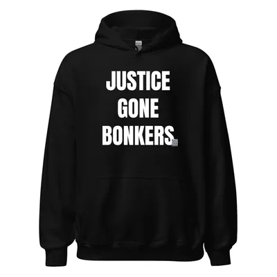 JUSTICE · GONE · BONKERS in Black