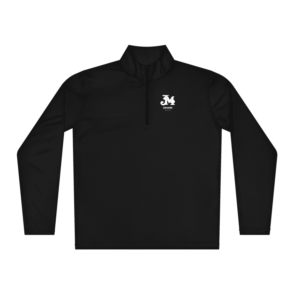 Unisex Quarter Zip Pullover in Black