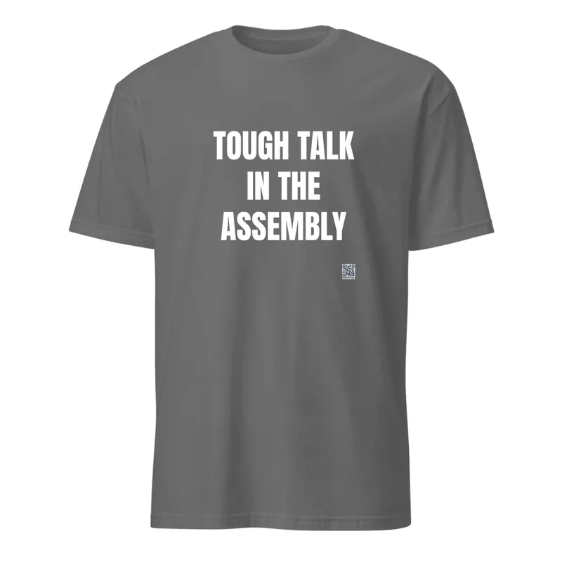 TOUGH TALK · IN THE · ASSEMBLY in Graphite Heather
