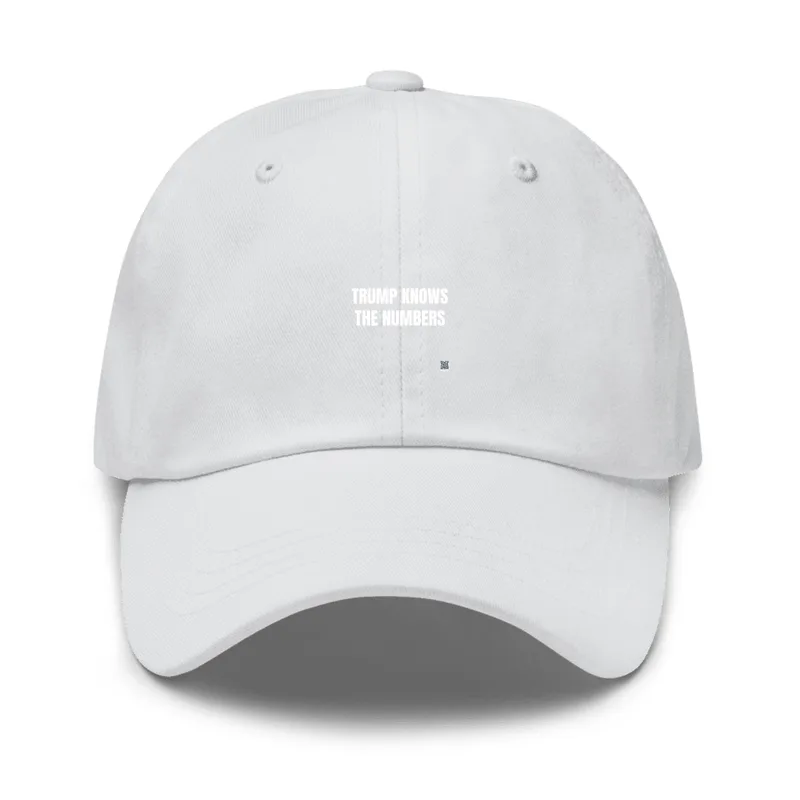TRUMP KNOWS · THE NUMBERS in Dark Grey