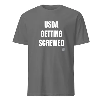 USDA · GETTING · SCREWED in Graphite Heather