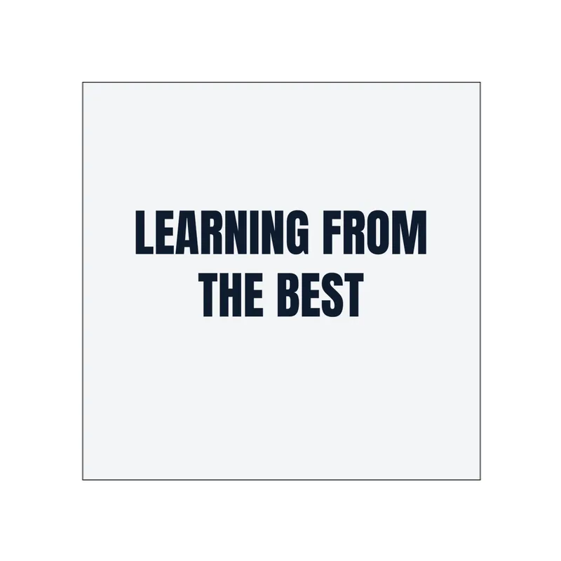 LEARNING FROM · THE BEST in White