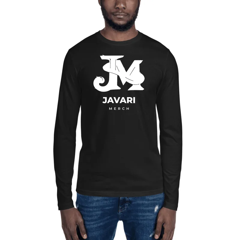Men's Fitted Long Sleeve Shirt in Black