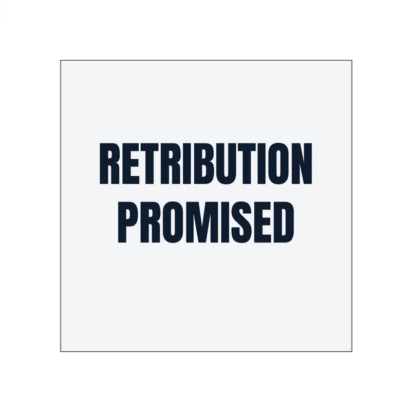 RETRIBUTION · PROMISED in White