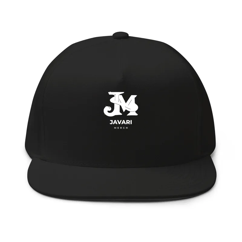 Flat Bill Cap in Black