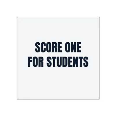 SCORE ONE · FOR STUDENTS in White