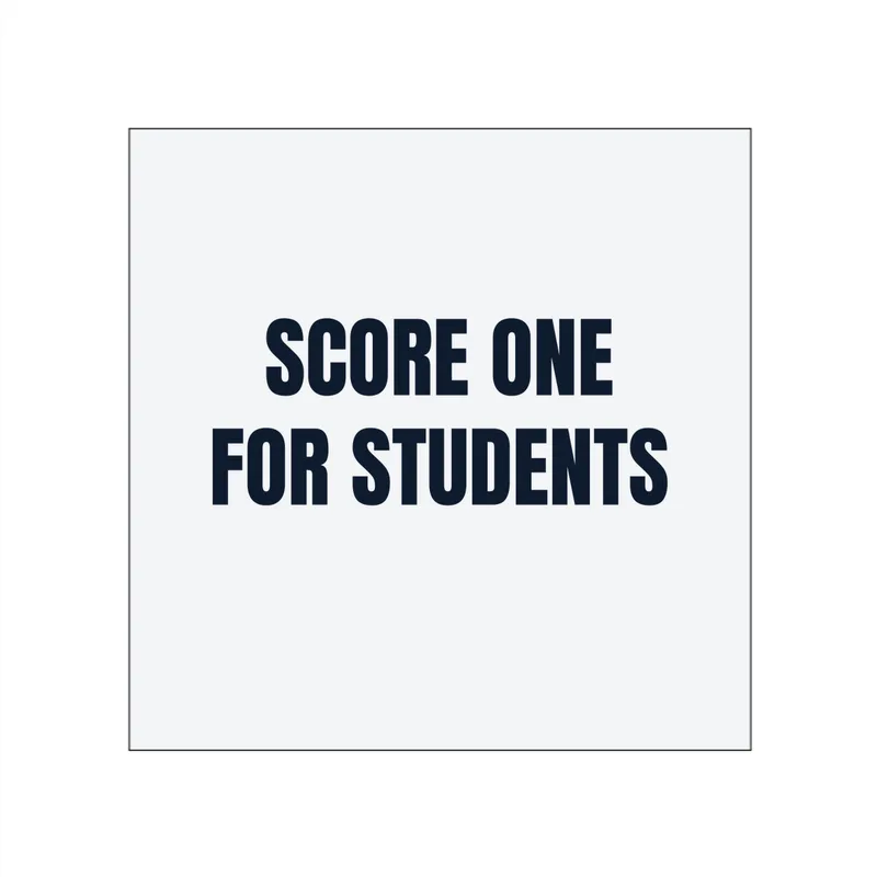 SCORE ONE · FOR STUDENTS in White