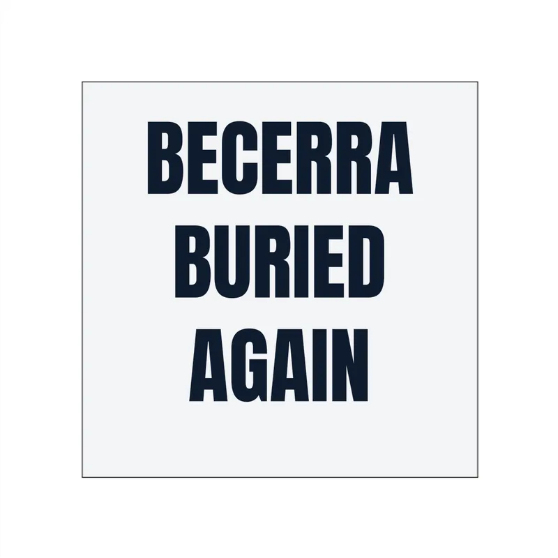BECERRA · BURIED · AGAIN in White