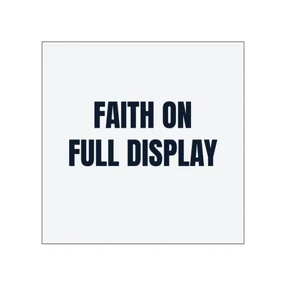 FAITH ON · FULL DISPLAY in White