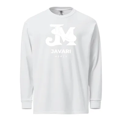 Unisex Garment-Dyed Heavyweight Long Sleeve Shirt in Black