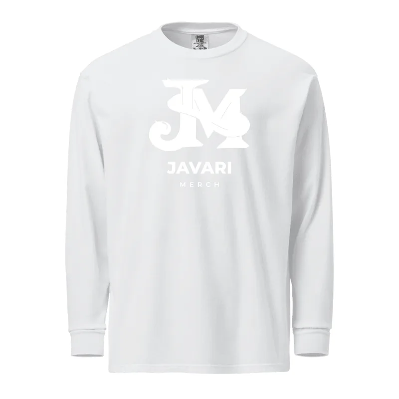 Unisex Garment-Dyed Heavyweight Long Sleeve Shirt in Black