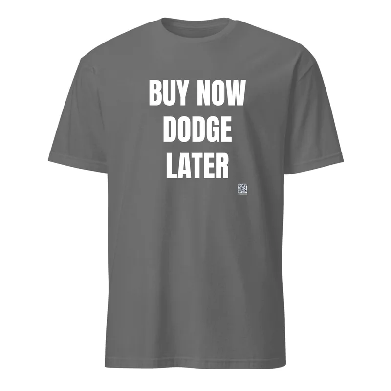 BUY NOW · DODGE · LATER in Graphite Heather
