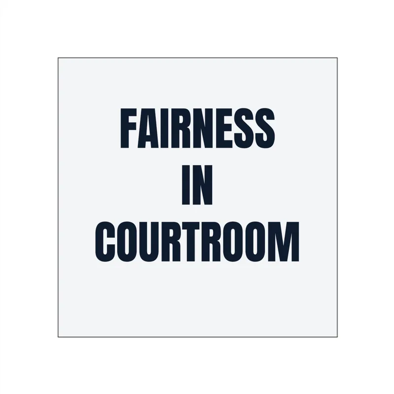 FAIRNESS · IN · COURTROOM in White