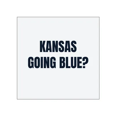 KANSAS · GOING BLUE? in White