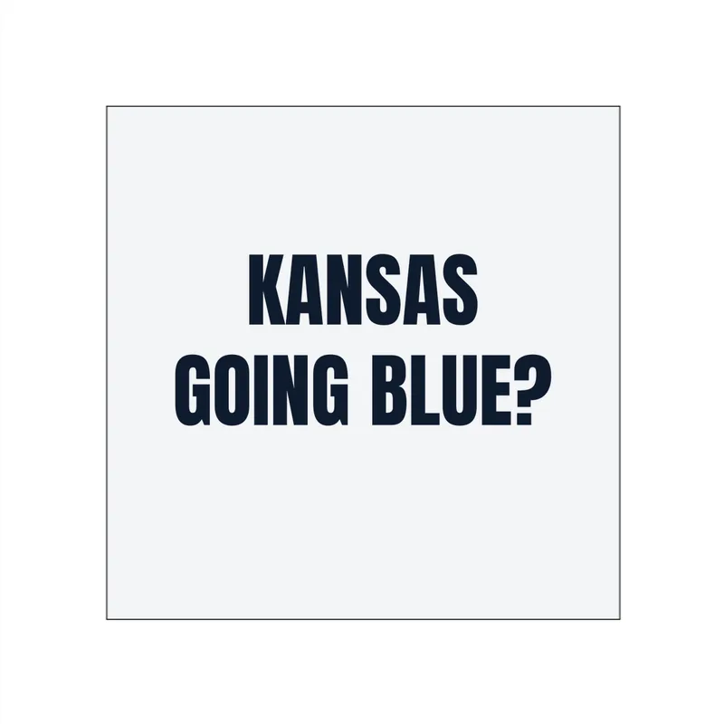 KANSAS · GOING BLUE? in White