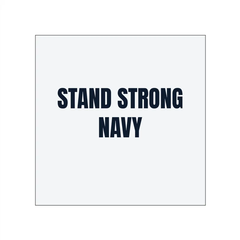 STAND STRONG · NAVY in White