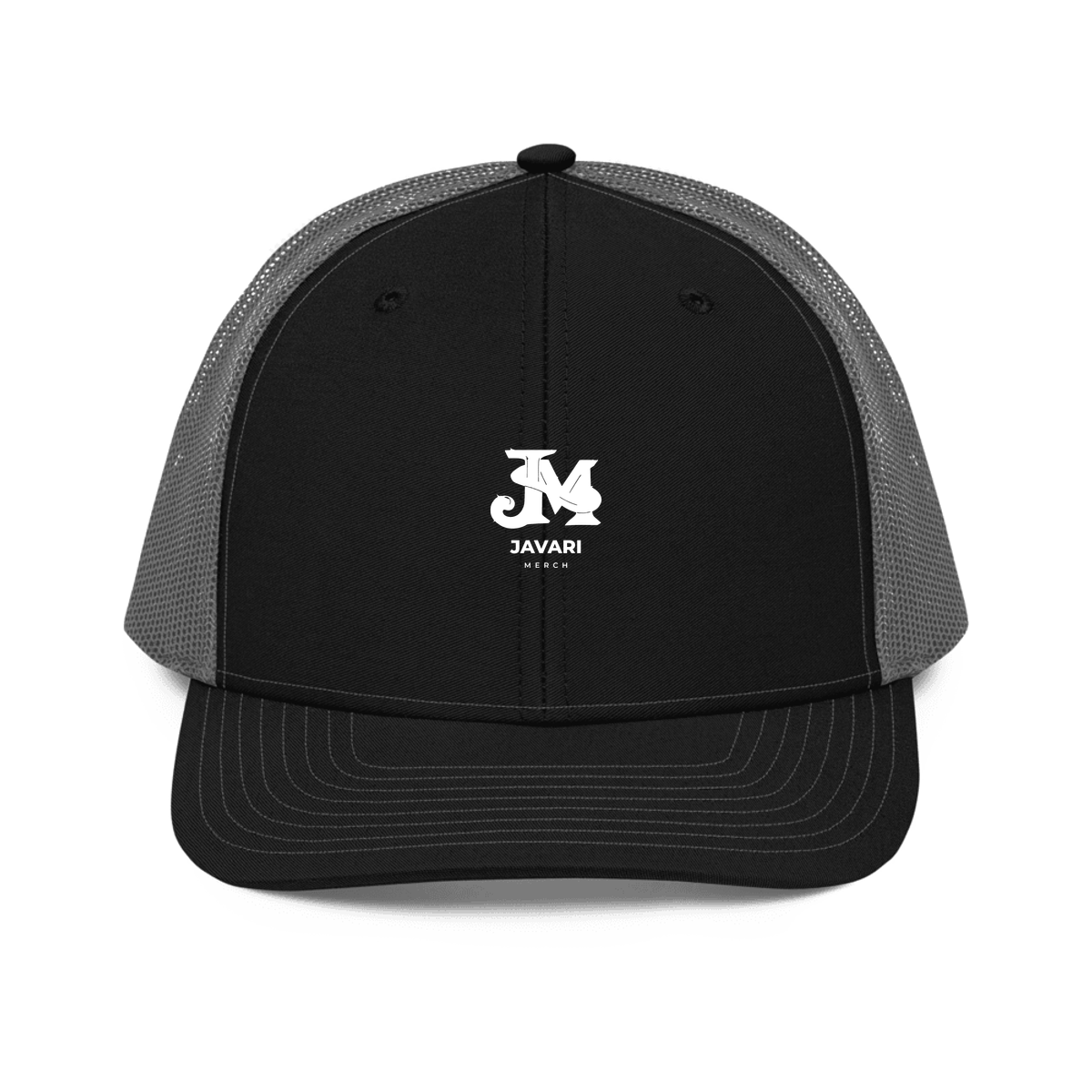 Snapback Trucker Cap in Black / Charcoal