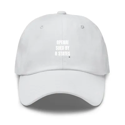 OPENAI · SUED BY · 8 STATES in Dark Grey