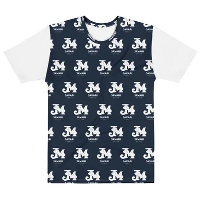 All-Over Print Men’s Cotton Crew Neck T-Shirt in White