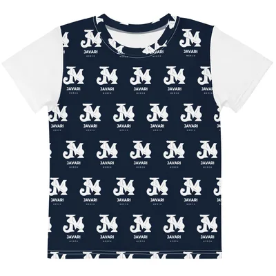 All-Over Print Kids Cotton Crew Neck T-Shirt in White