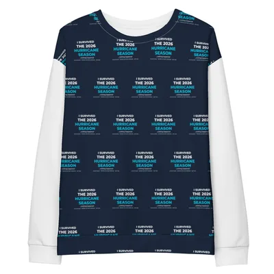 All-Over Print Unisex Cotton Sweatshirt in White