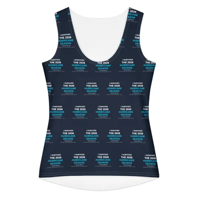 All-Over Print Women's Cotton Tank Top in White
