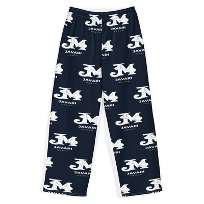 All-Over Print Unisex Cotton Wide-Leg Pants in White