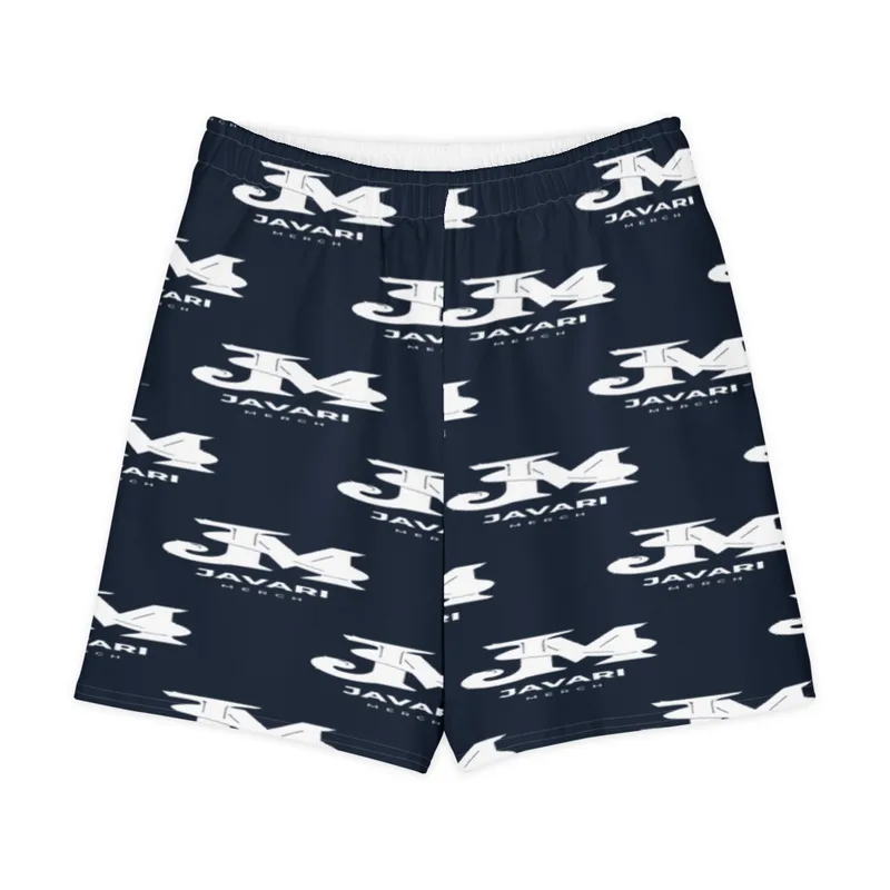 All-Over Print Unisex Cotton Long Shorts in White