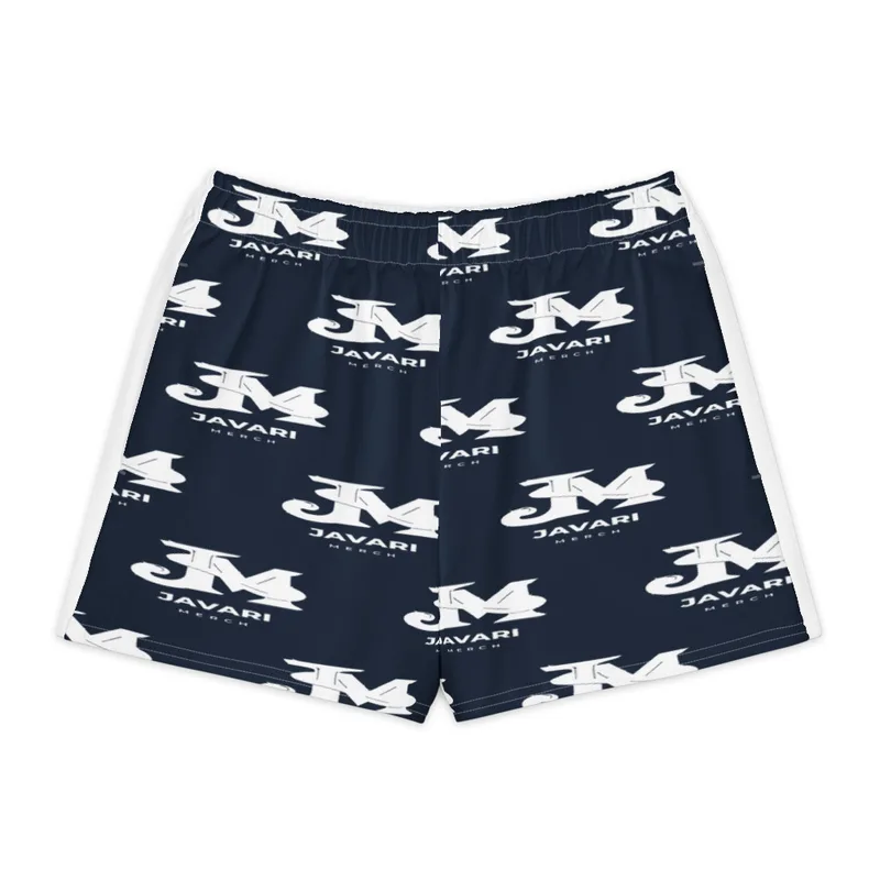 All-Over Print Unisex Cotton Shorts in White