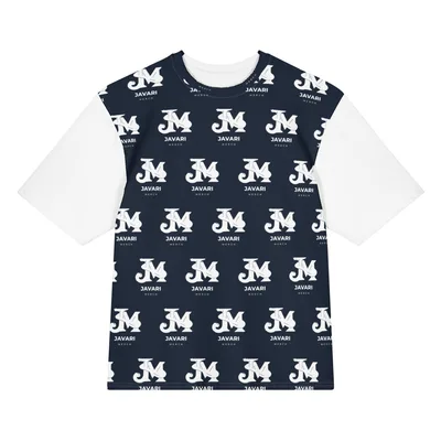 All-Over Print Oversized Cotton T-Shirt in White