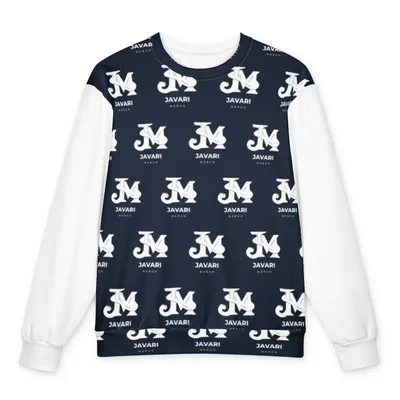 All-Over Print Oversized Cotton Sweatshirt in White