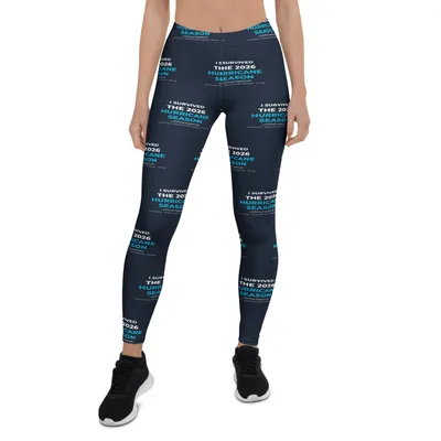 All-Over Print Leggings in White