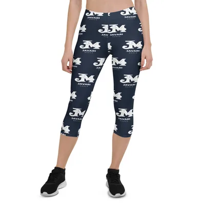 All-Over Print Capri Leggings in White