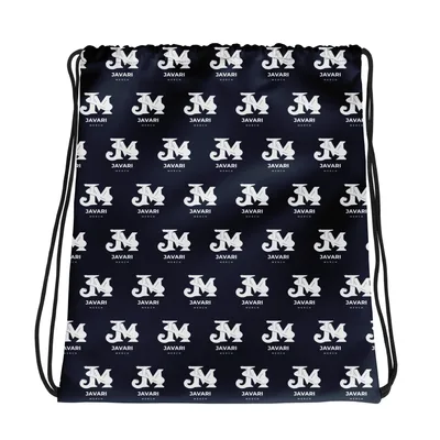 All-Over Print Drawstring Bag in White